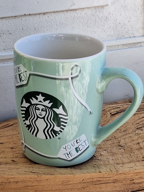 Starbucks Other - Starbucks Mint Green Ceramic Mug"You're The Best" Text 2020